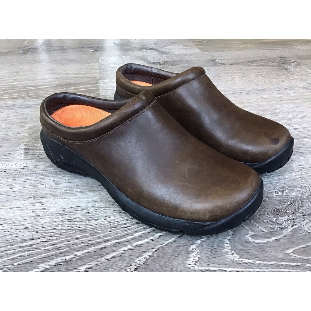 Merrell Encore Nova 2 Clogs Women's Size 7.5 Brown Leather Slip On Mules J598432